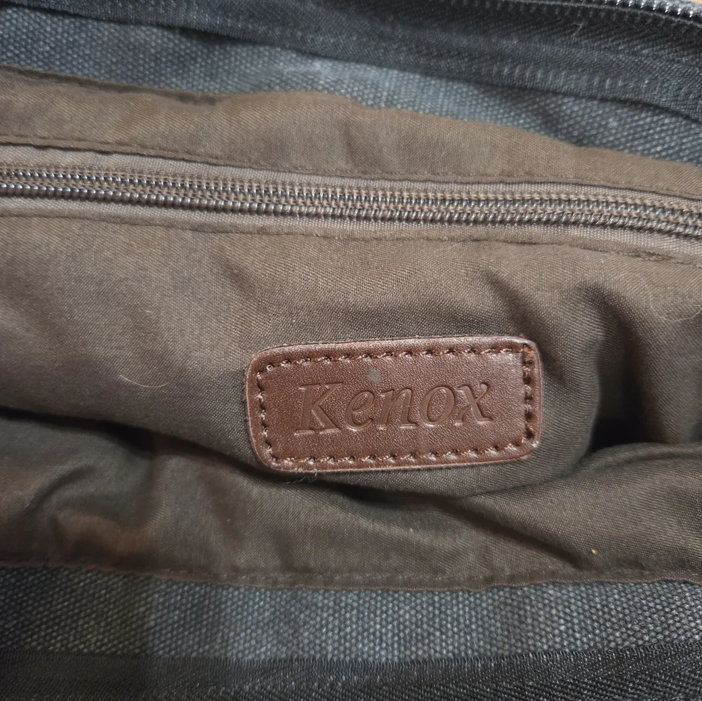 KENOX Canvas Leather Messenger Bag Shoulder/Cross body bag  (15” Laptop Bag) - Picture 5 of 8